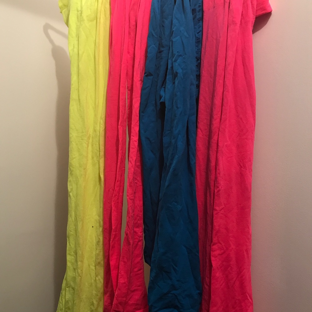 4 pairs of bright and colorful tights