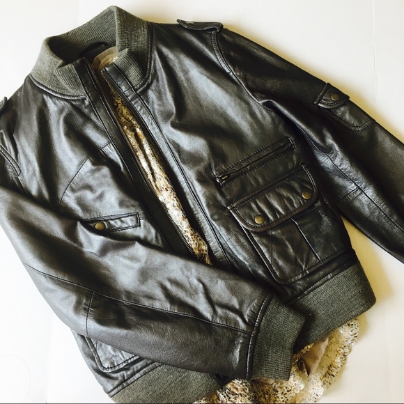 Mustang metallic Grey Women Motor Leather Jacket - Picture 1 of 8