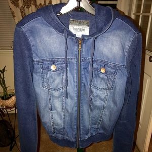 💕💕KENSIE💕JEAN JACKET HOODIE💕SMALL💕💕 💕💕KENSIE💕JEAN JACKET HOODIE💕SMALL💕💕