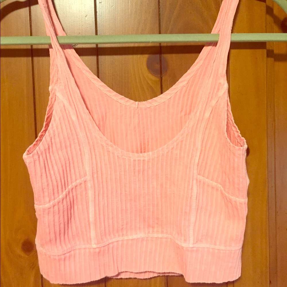 Urban Outfitters (bdg) neon coral crop tank