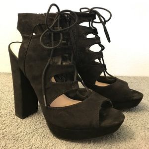 Bar III Nelly Strappy Lace Up Platform Sandals Bar III Nelly Strappy Lace Up Platform Sandals