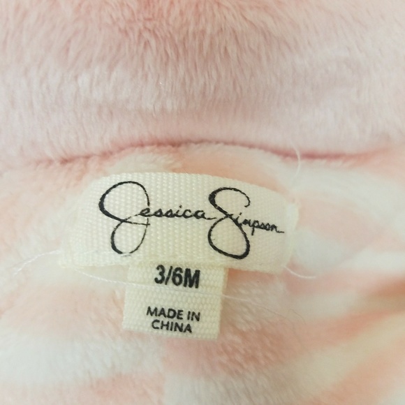 Jessica Simpson Faux Fur Baby Romper Bodysuit - Picture 6 of 8