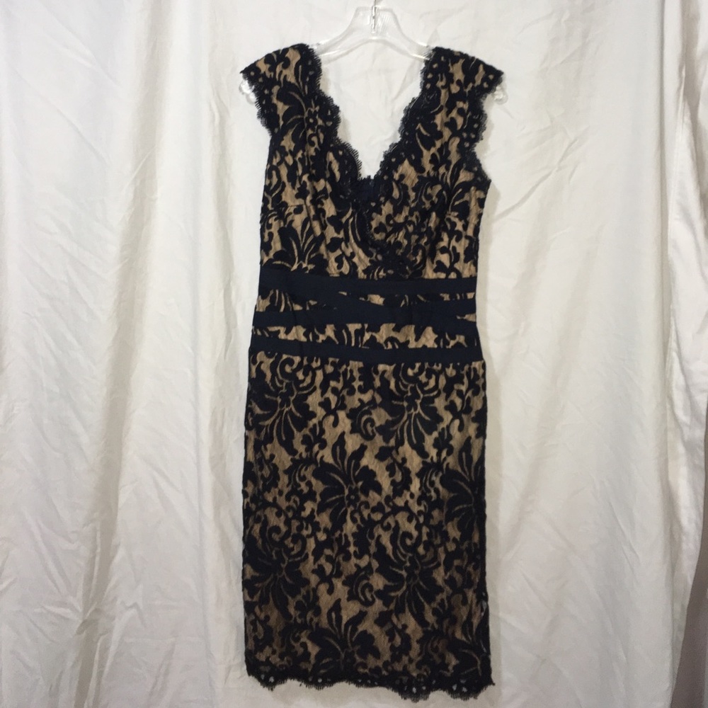 Tadashi Shoji Embroidered Mesh Sheath Dress