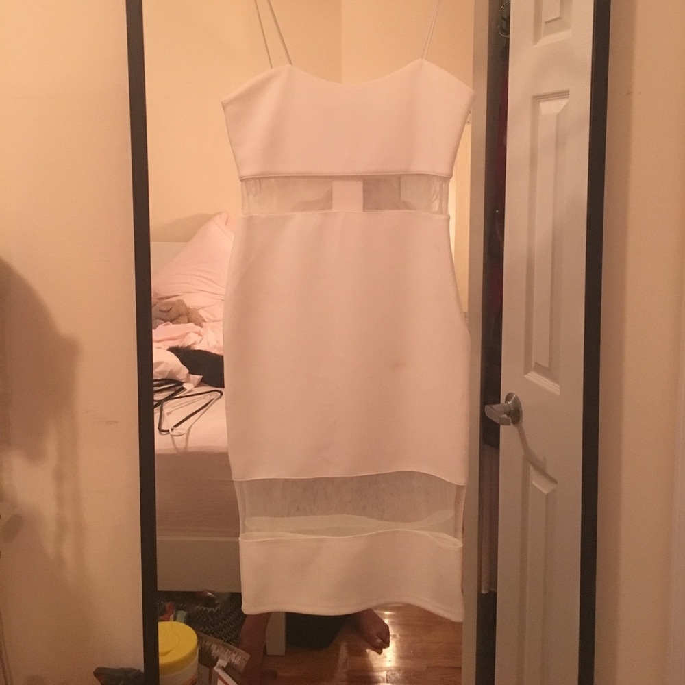 White Tobi Mesh Dress