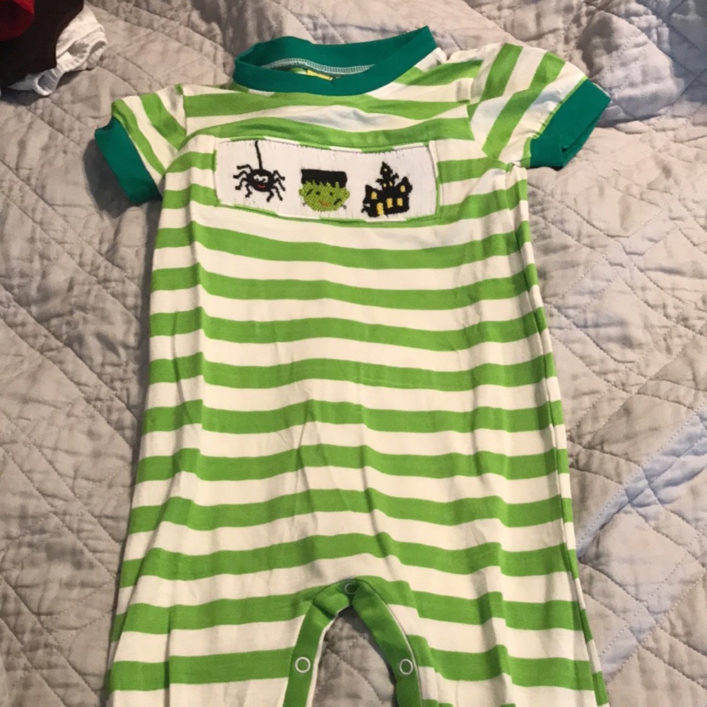 Smocked Halloween romper