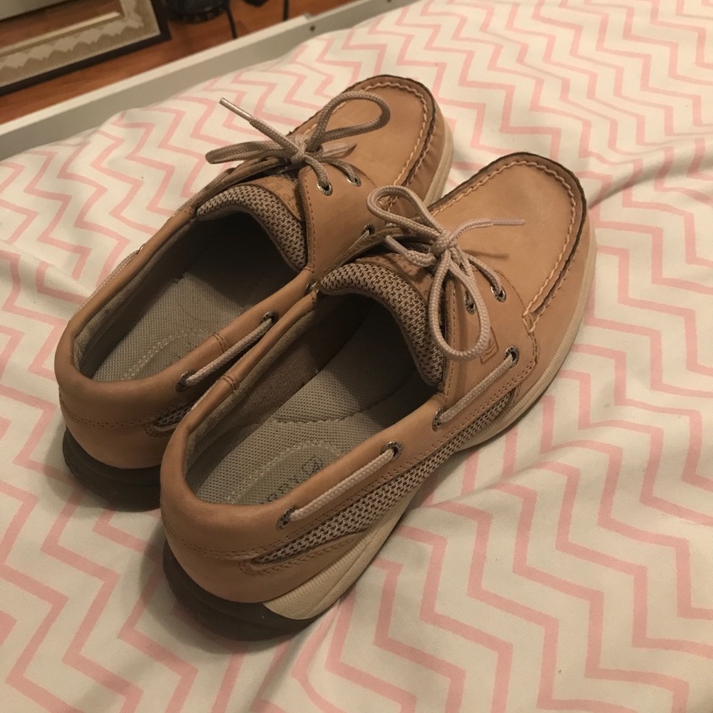 Tan Sperry's Boat Shoes