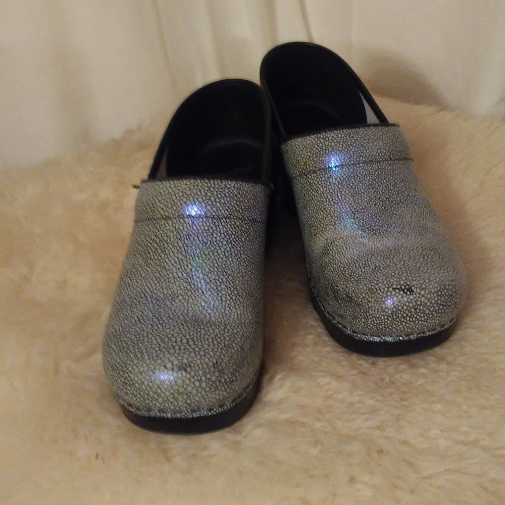 Dansko Iridescent Clogs Size 38 (7.5/8)