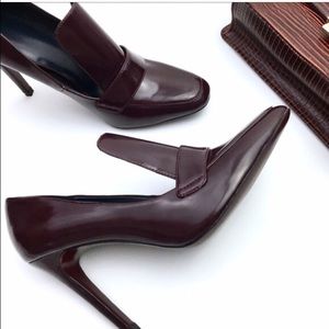 Zara Burgundy Loafer Heel Zara Burgundy Loafer Heel