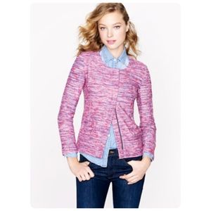 J.Crew Micro Tweed Jacket In Poppy Small J.Crew Micro Tweed Jacket In Poppy Small