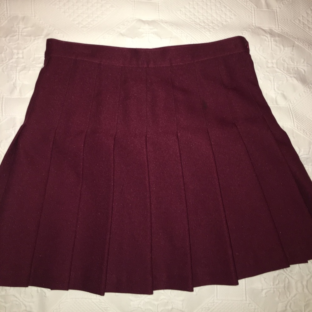 American Apparel Maroon Tennis Skirt