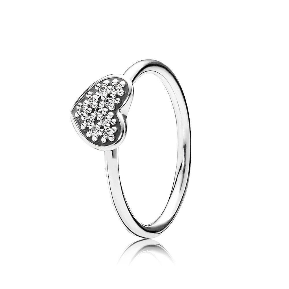 Pandora pave heart Ring