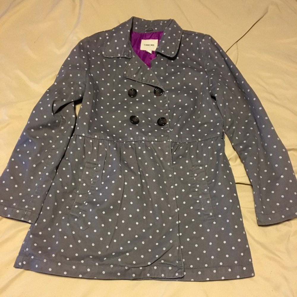 Polk a dot little girls Lg Coat