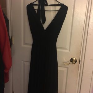 Black long flowing dress