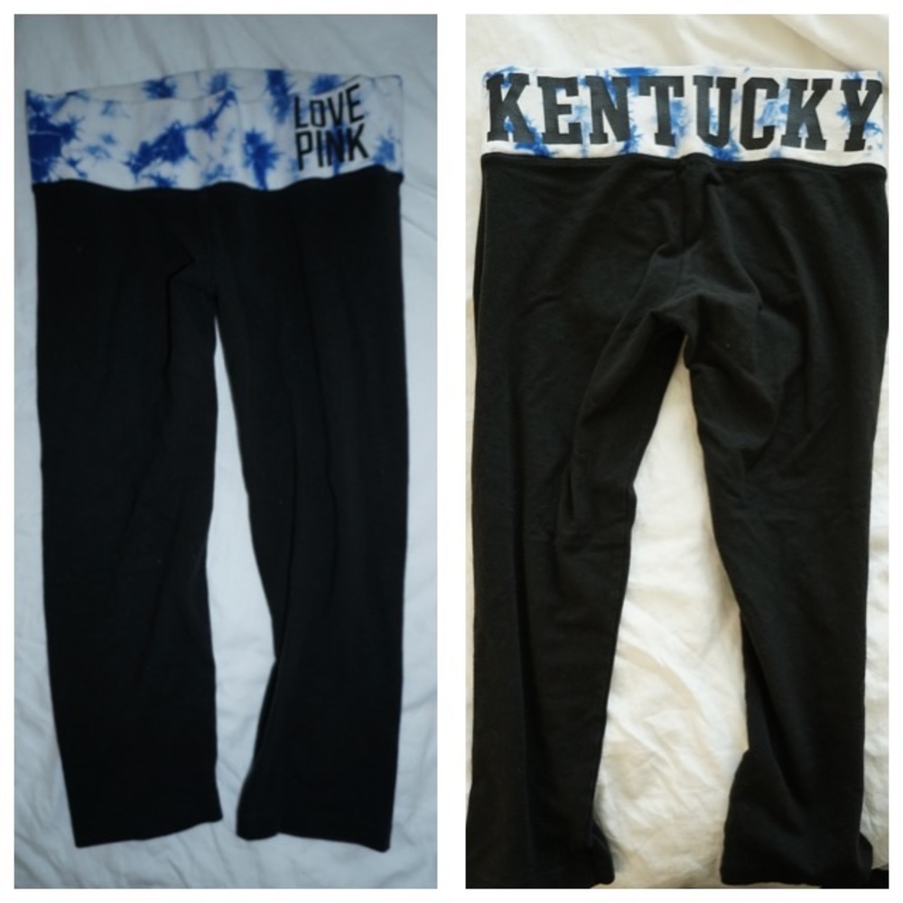 Victoria secret pink Kentucky crop leggings