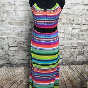 Brightly Colored Striped Maxi Dress Brightly Colored Striped Maxi Dress