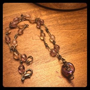 Lavender Bead Choker Necklace