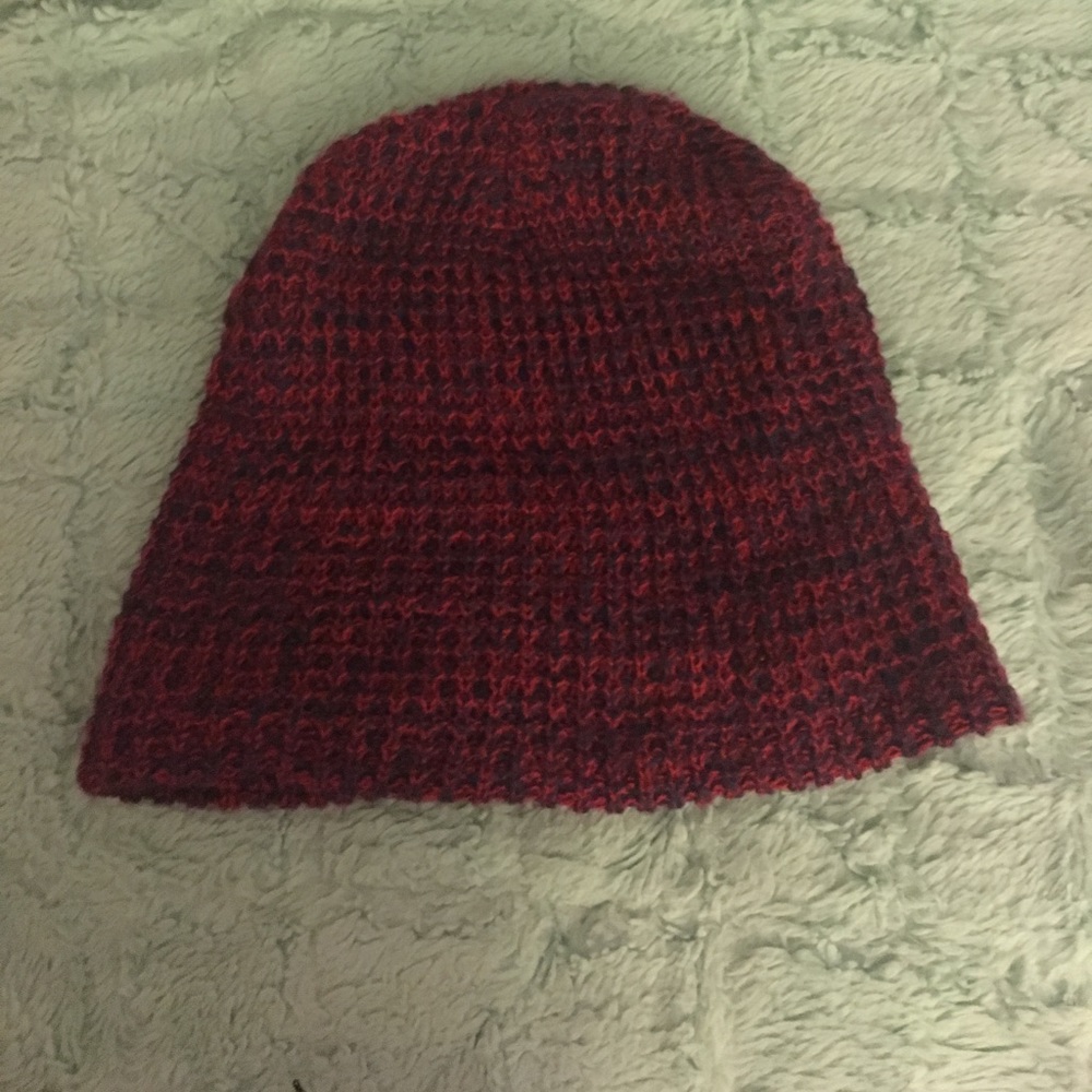 Red and blue beanie