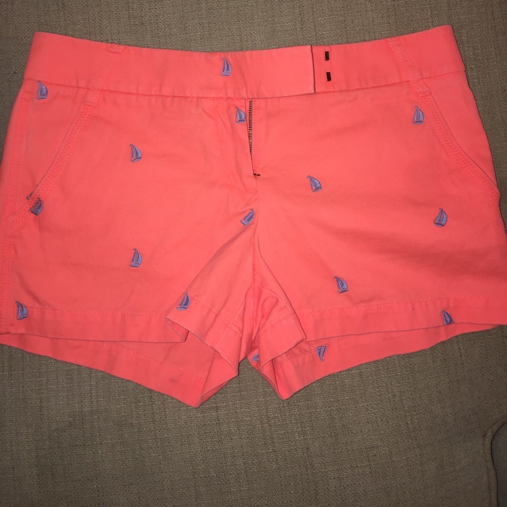 Coral J Crew shorts