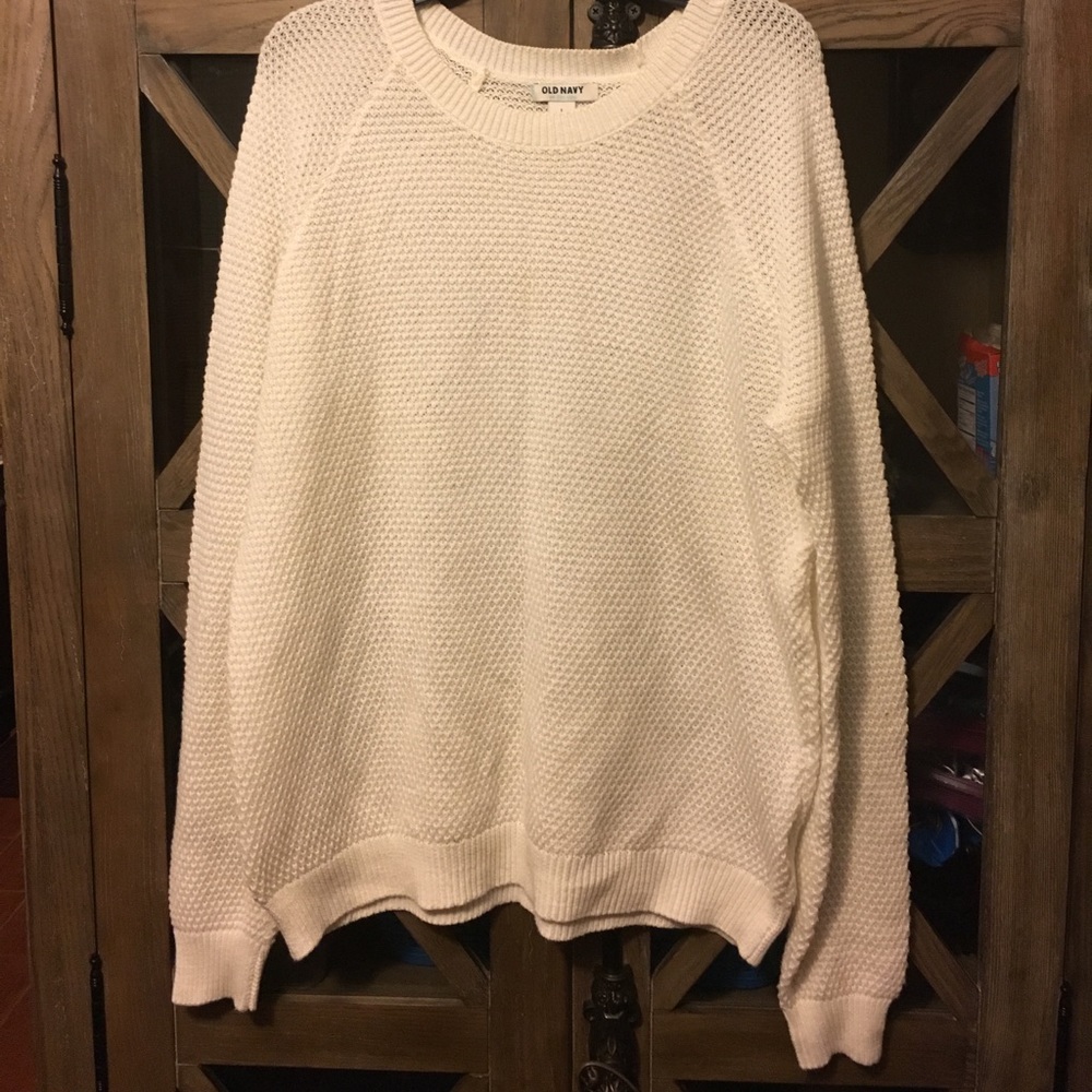 Old Navy white sweater