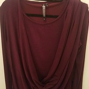 Yummie long sleeve sweater with attached scarf