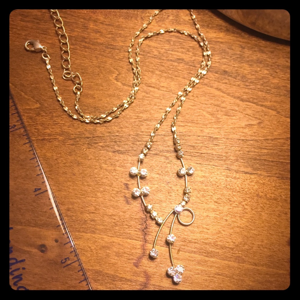 Costume Jewelry--Faux Diamond Necklace