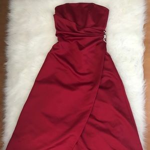 Deep Red Formal Floor Length Dress