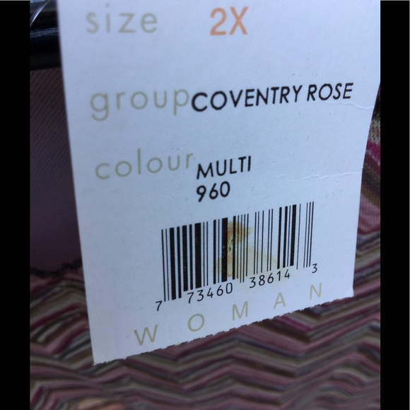 Sigrid Olsen Vee Neck Blouse Knit TOP  Geometric Print  Sz 2X - Picture 7 of 15