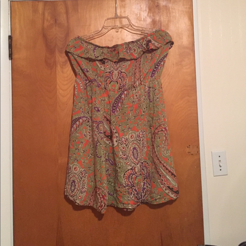 Wet Seal Colorful Strapless Summer Dress
