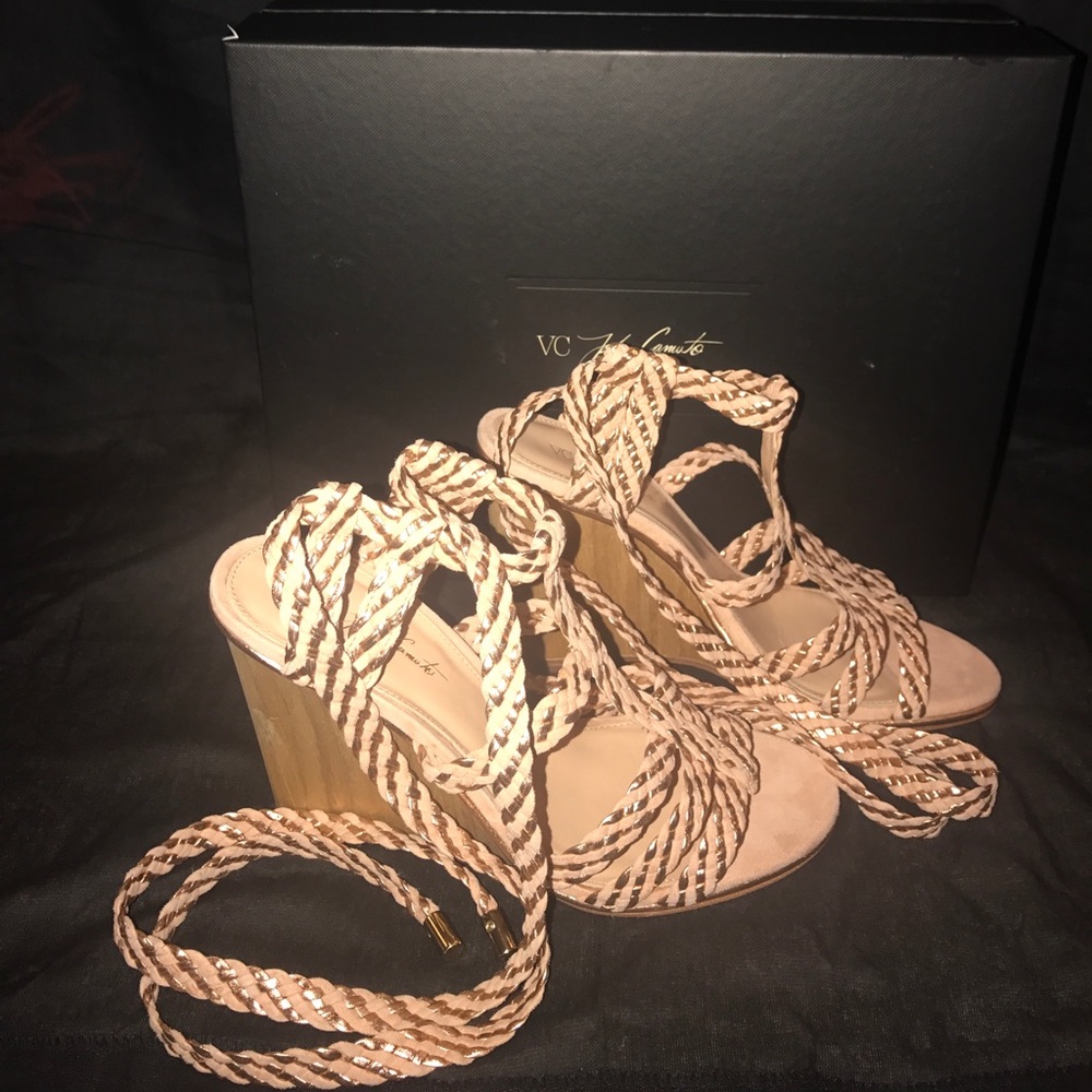 Lace-up Wedge Sandals