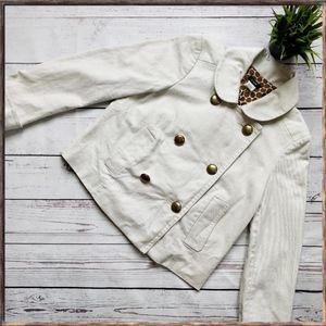J. CREW short cream jacket, sz 4 J. CREW short cream jacket, sz 4