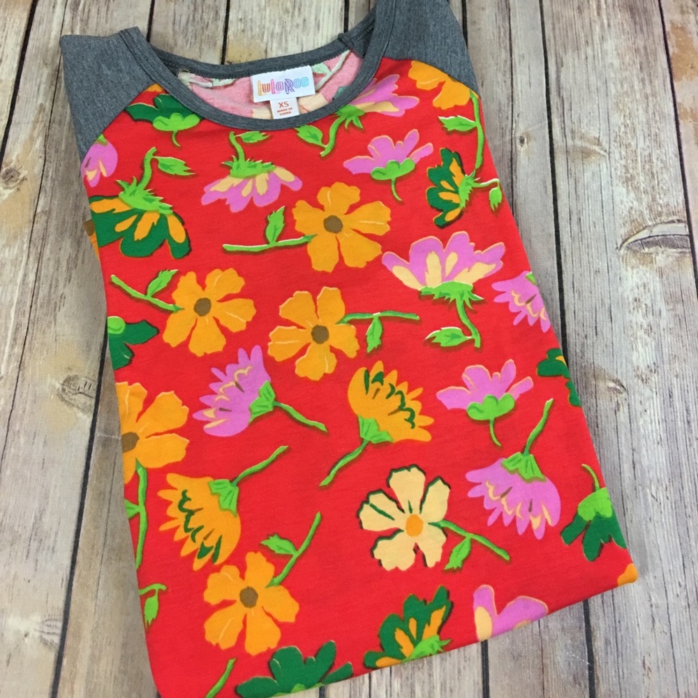 LuLaRoe XS Bright Floral Randy NWT