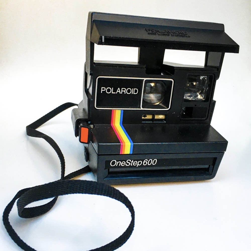 Vintage Polaroid 600 OneStep Rainbow Stripe