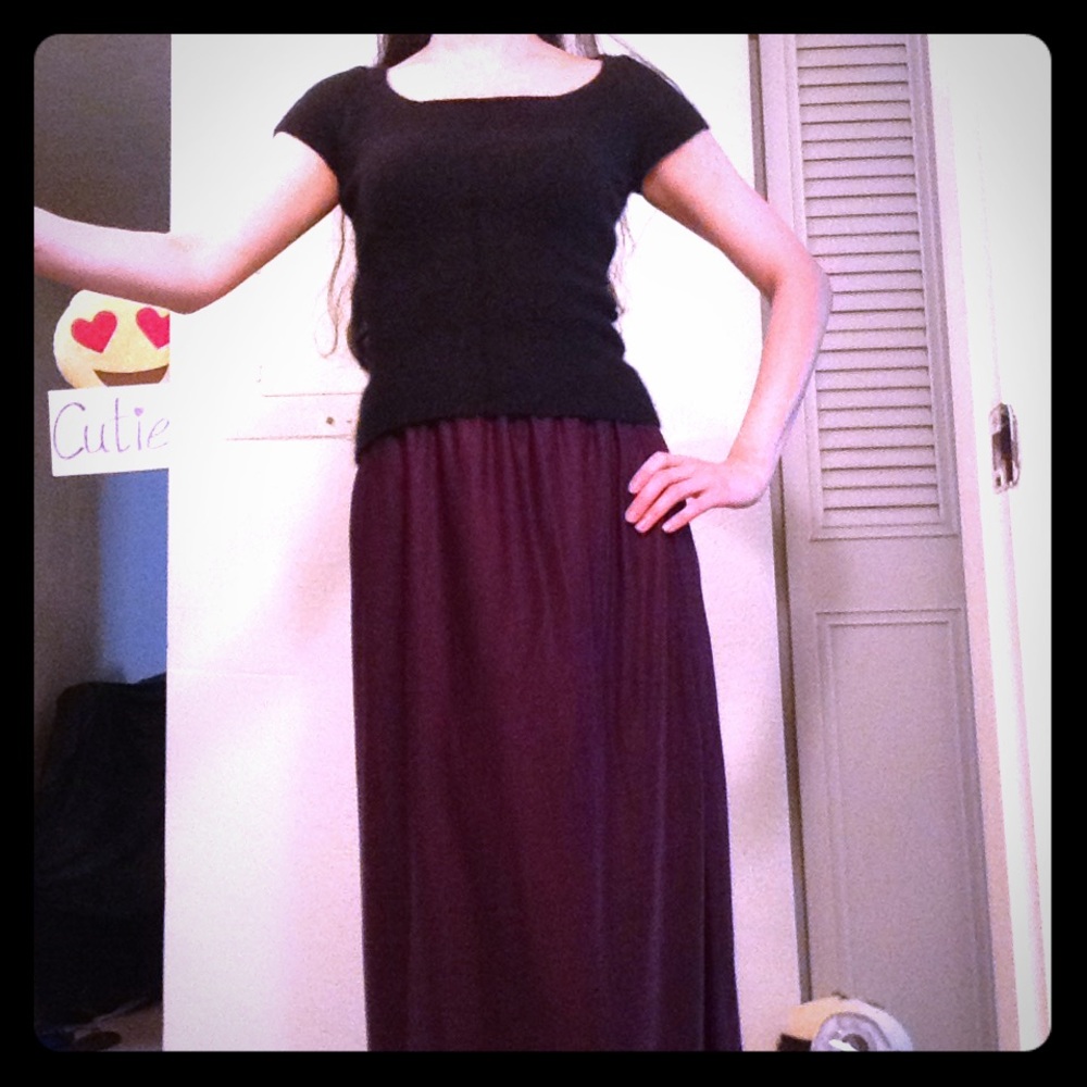 Plum Purple Skirt from Korea