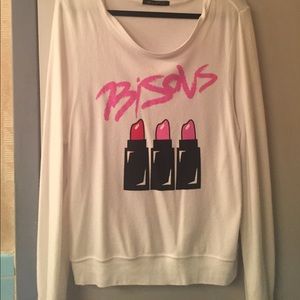 Wildfox “Bisous” Lipstick Sweater