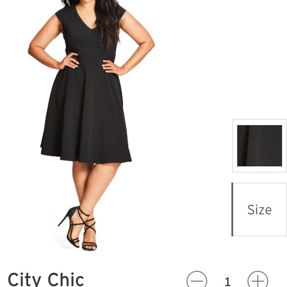 City Chic Fit & Flare Dress ( medium plus) - Picture 2 of 3