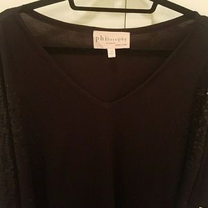 Philosophy dolman sleeve top with sequins
