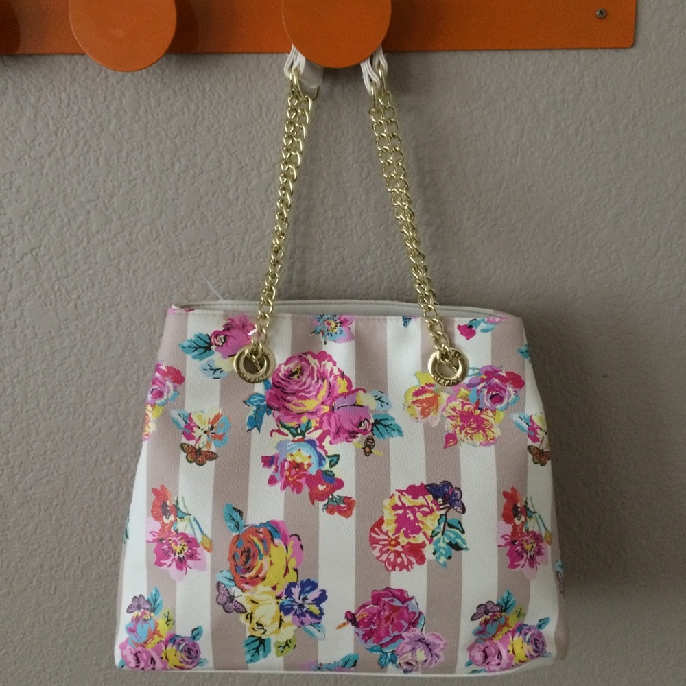 Betsey Johnson rose charm floral tote - Picture 3 of 5