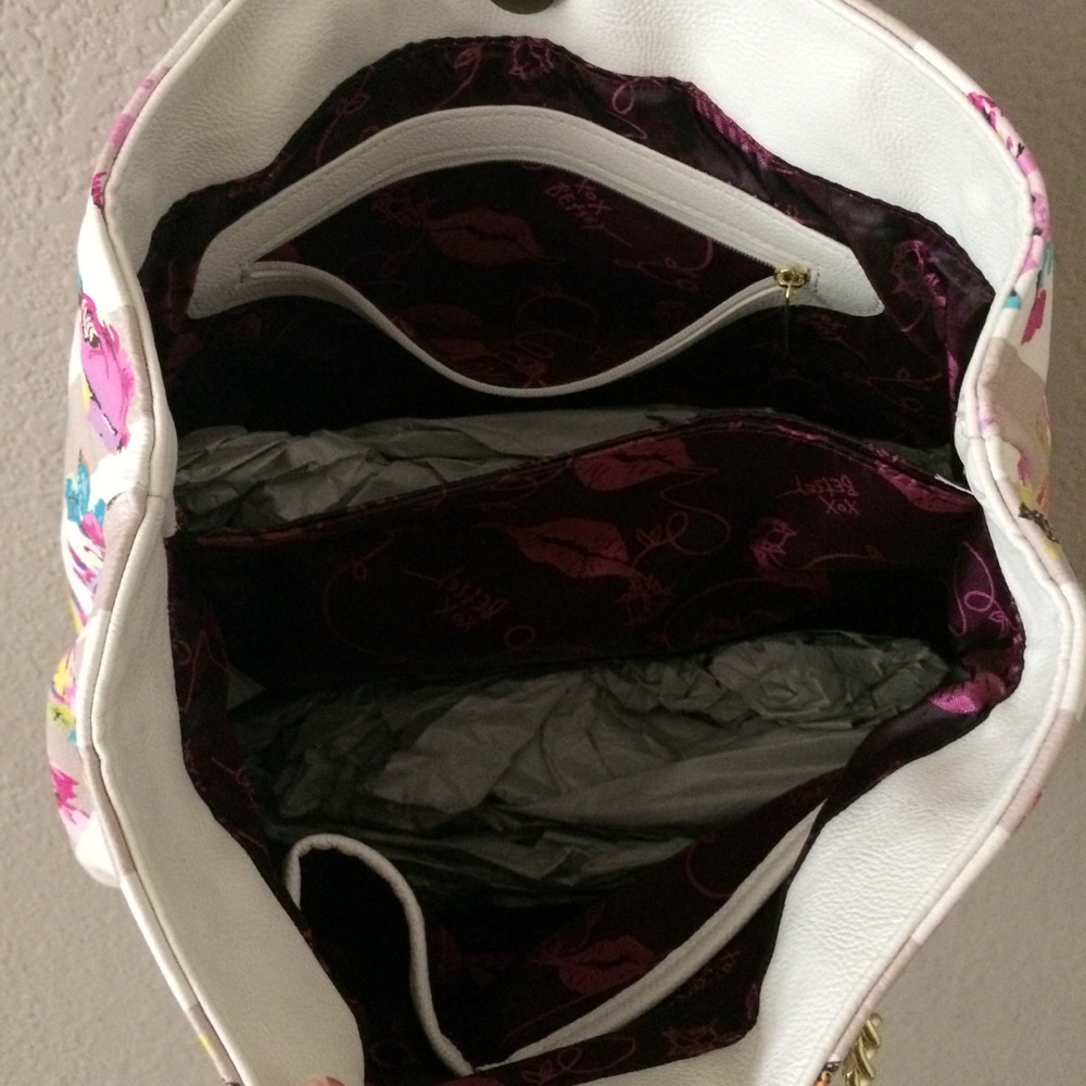 Betsey Johnson rose charm floral tote - Picture 5 of 5