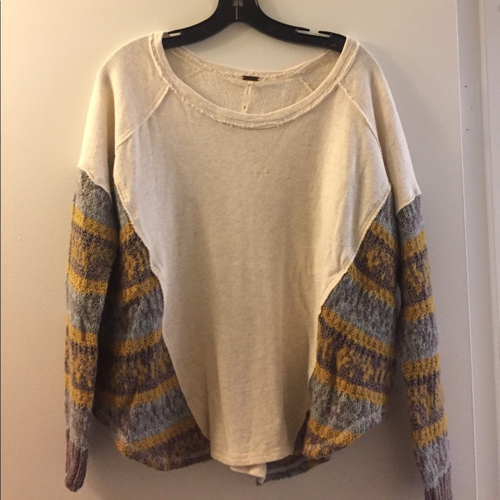 Free People Cableknit Sweatshirt Size XS