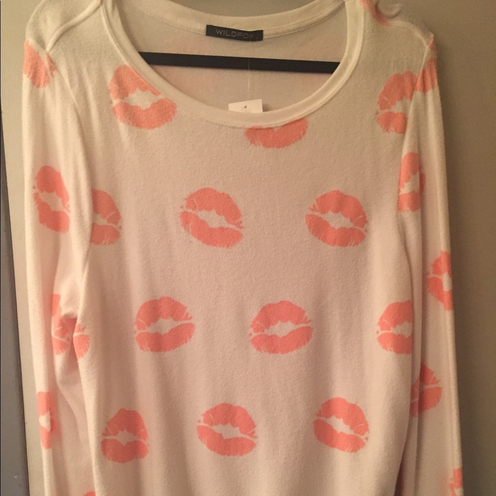 Wildfox Lip Print Sweater