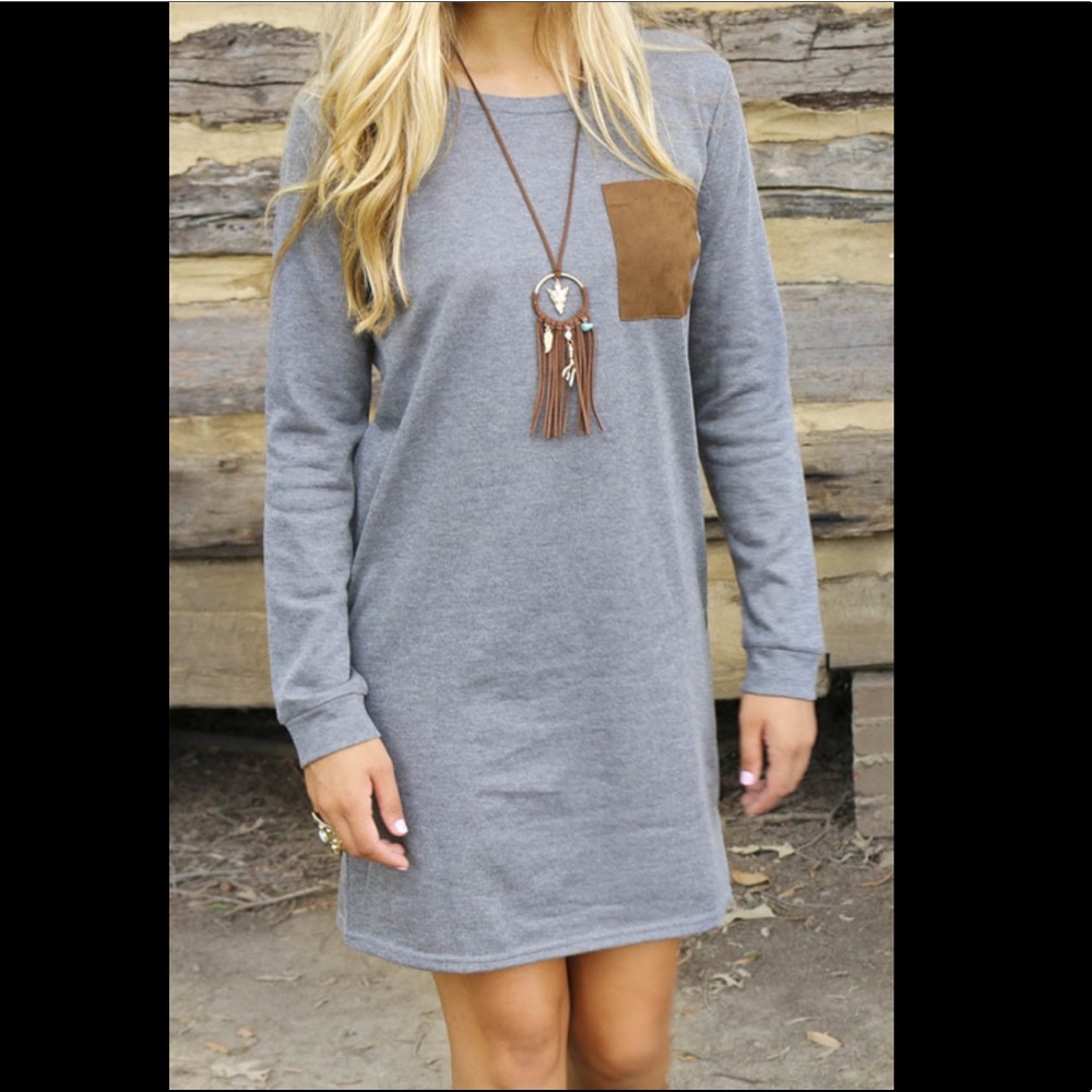 Big City Night Long Sleeves Mini Dress