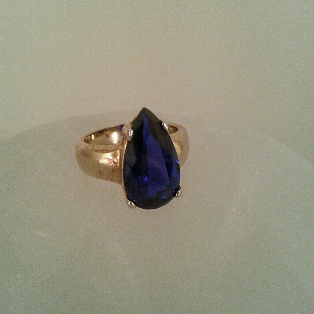 💎Fun, Pear shape blue Ring