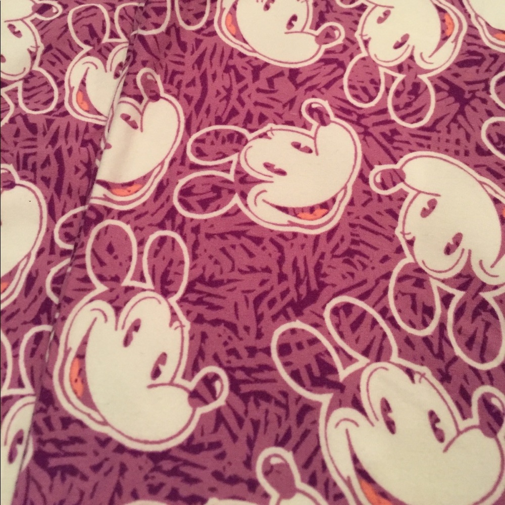 Old school purple Lularoe Mickey leggings OS