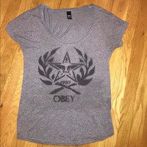 Obey scoop neck tee