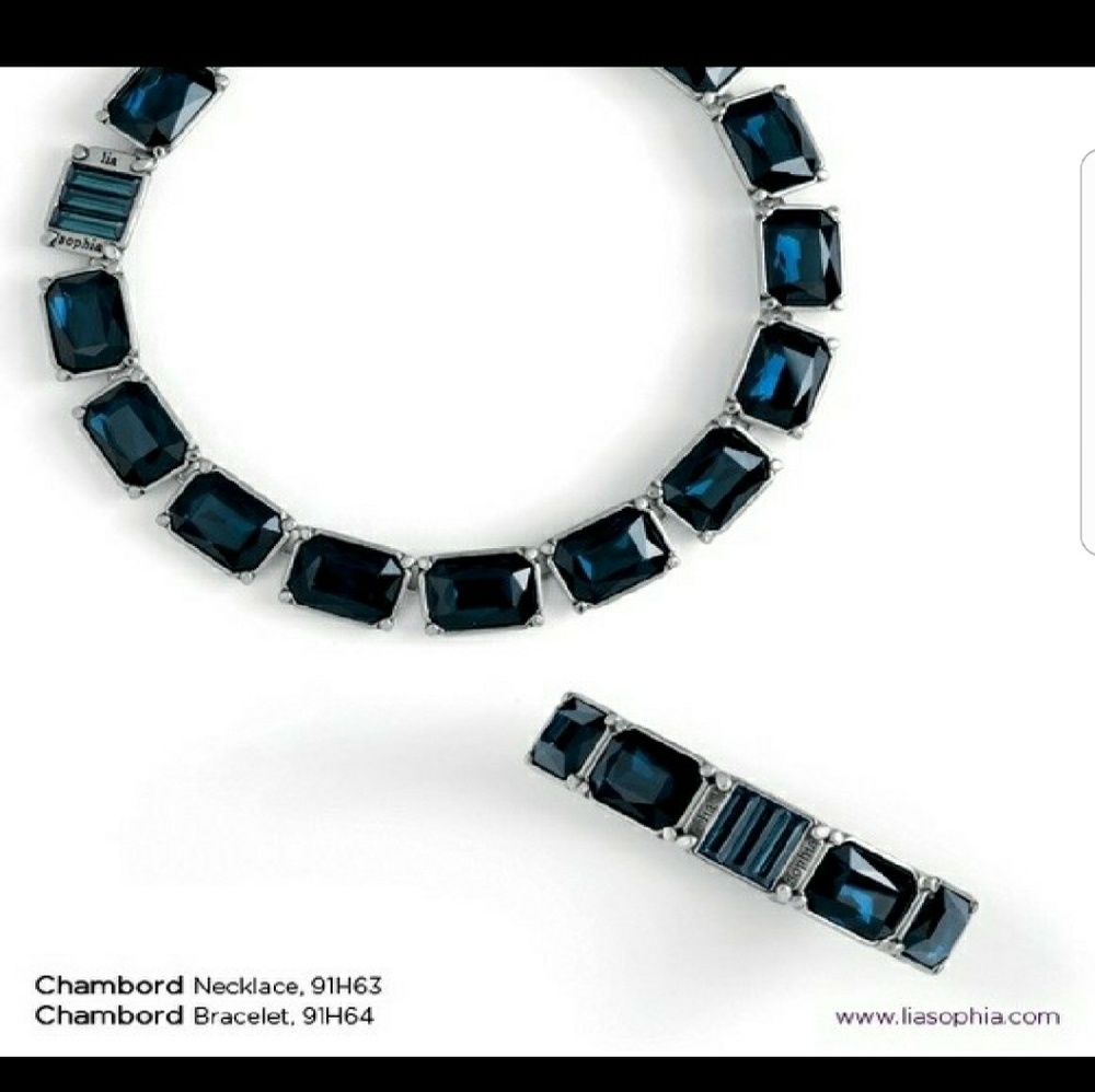 Lia Sophia Chambored Necklace & Bracelet (retired)