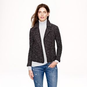 JCREW Midnight Tweed Boucle Motorcycle Knit Jacket JCREW Midnight Tweed Boucle Motorcycle Knit Jacket