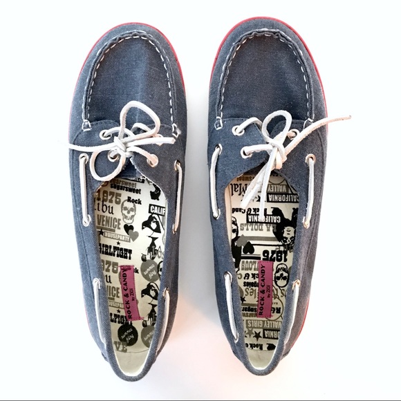 Chambray & Coral Boat Shoes - Picture 6 of 8