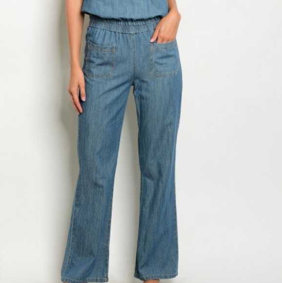 Chambray  denim jumpsuit final price drop - Picture 2 of 5