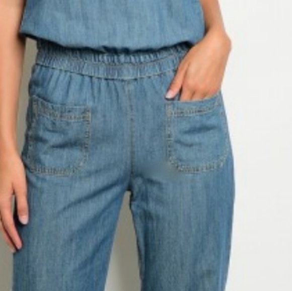Chambray  denim jumpsuit final price drop - Picture 3 of 5