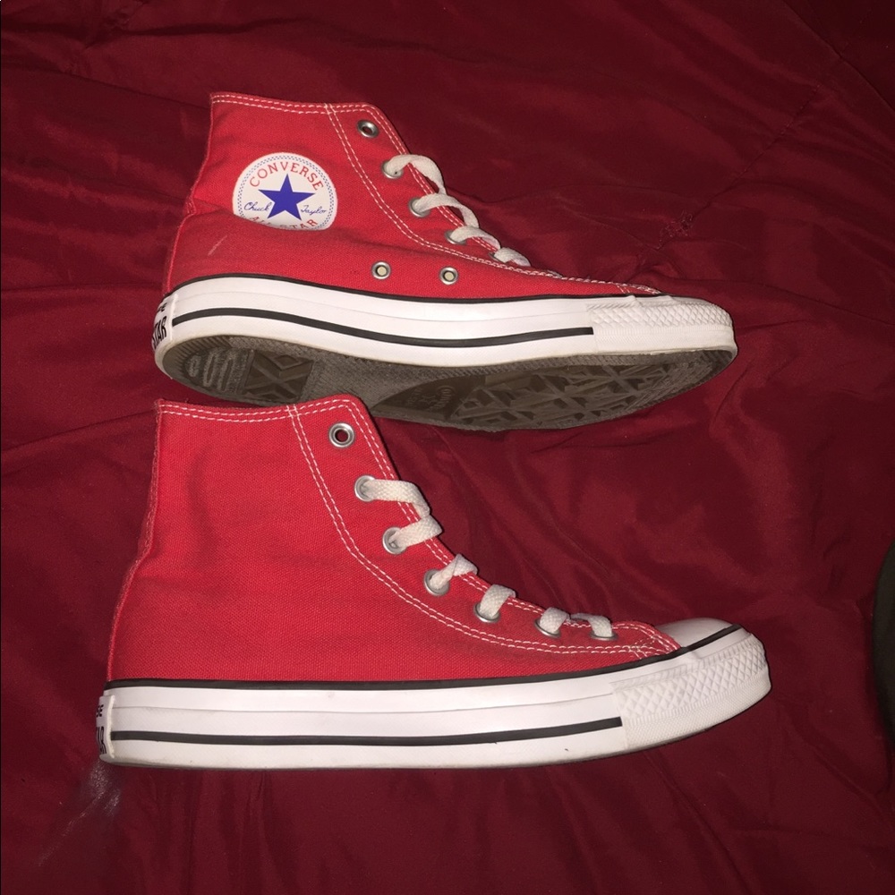 Red High Top Converse Shoes